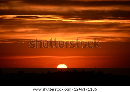 Sunrise at the Mediterranean sea, Costa Blanca, Alicante province, Spain