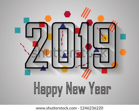 2019 happy new year and Christmas background. For flyers, brochure,. invitation, banner, greetings card, banner, calendar

