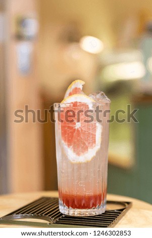 Grapefruit soda drink
