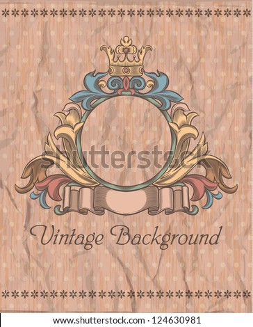 emblem on the vintage background