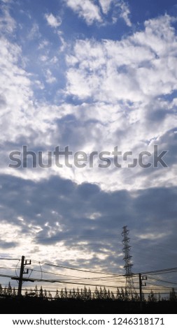 blue sky and cloudscape nature background