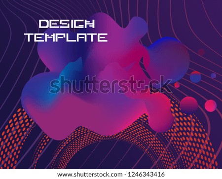 Abstract Geometric Stripe Pattern with liquid shapes . Linear backdrop . trendy Colorful background . Poster, brochure geometric design .
 Vector.