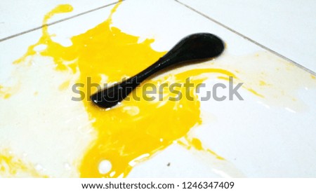 egg spill at my kitchen floor