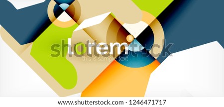 Abstract round elements composition background, organic design template with place for your text