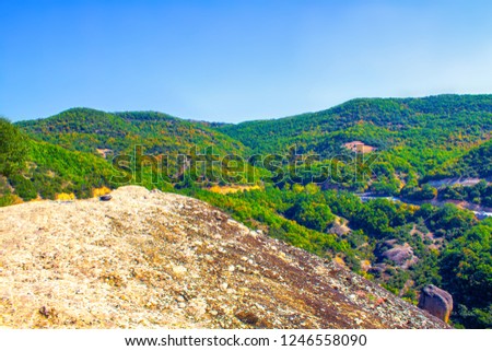road serpentine mountain forest landscape panorama