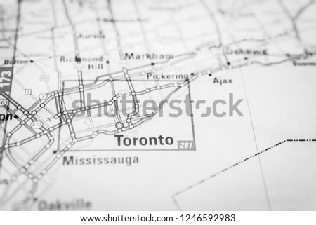 Toronto on the map