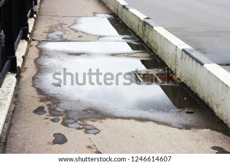 puddle on the bridge