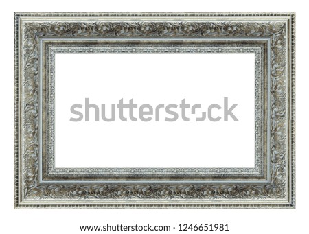 Silver frame on a white background, isolated