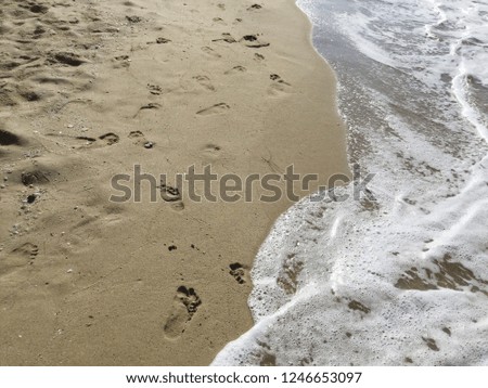 Sea water with sand