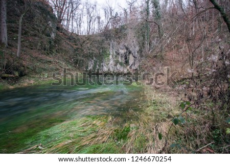 Močilnik (Mocilnik) and Retovje are two main springs of Ljubljanica River in Slovenia. The springs are positioned south of the town of Vrhnika at Classical Karst.