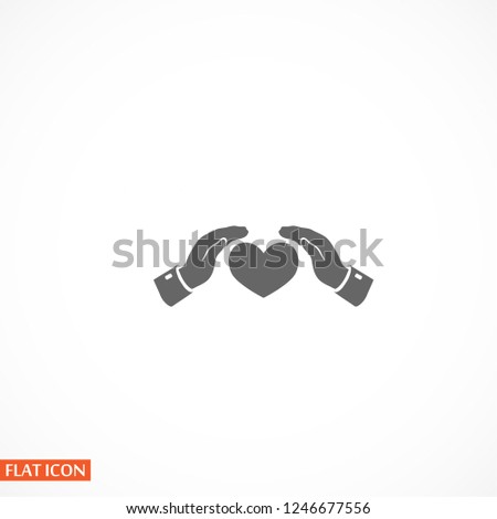 heart in hand icon. Vector Eps 10