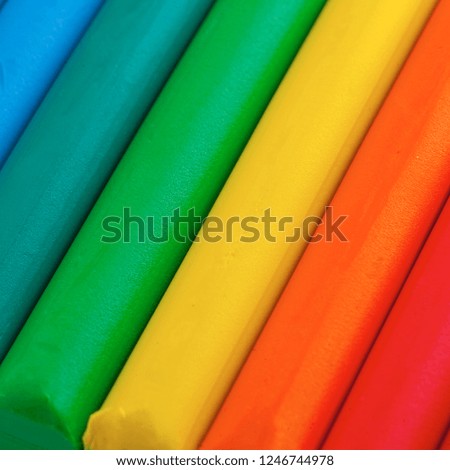 Colorful  bright plasticene for creativity