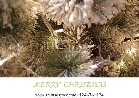 Christmas card with decorated Christmas Tree picture
