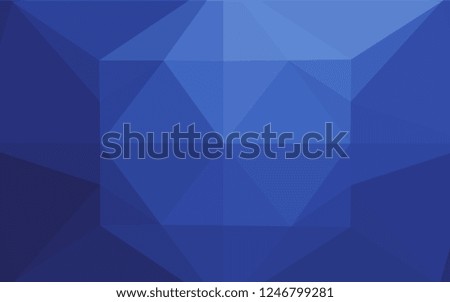 Dark BLUE vector polygonal background. Modern geometrical abstract illustration with gradient. The elegant pattern can be used as part of a brand book.