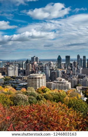 Panoramic view of the Downtown Montreal