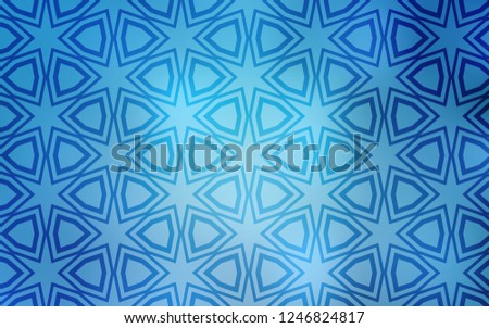 Light BLUE vector layout with bright stars. Decorative illustration with stars on abstract template. Pattern for new year ad, booklets.