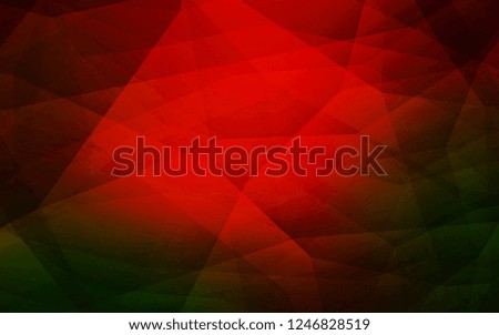 Dark Green, Red vector gradient triangles pattern. Colorful illustration in abstract style with triangles. Brand new design for your business.