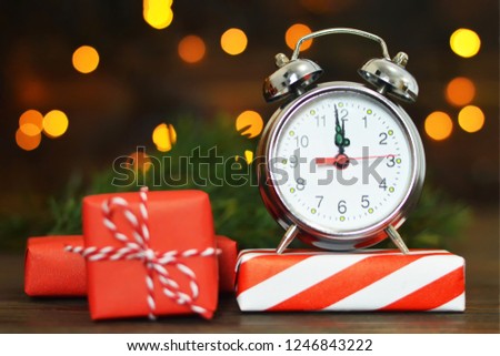 Happy New Year countdown clock. New years eve concept