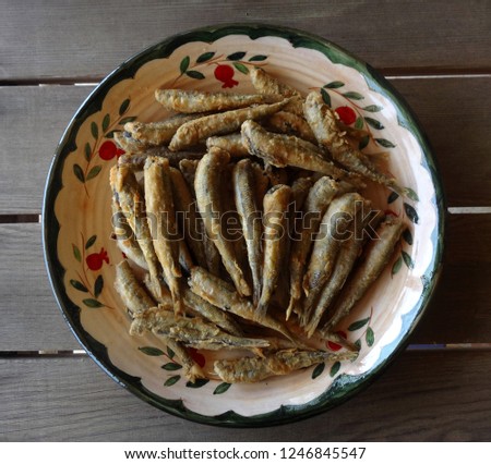                  Fried atherina fishes.               