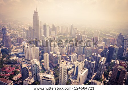 modern city in Kuala Lumpur Royalty-Free Stock Photo #124684921