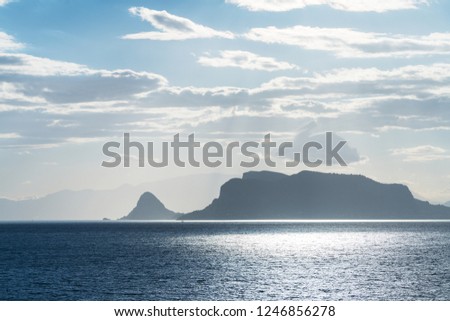 Coast of Sicily, view from a boat