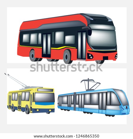 city transport bus tram trolley bus