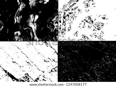 Distress dirty wall overlay texture set for your design. Abstract grunge vector illustration.