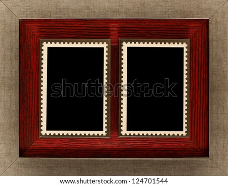 Picture frame with two blank post marks