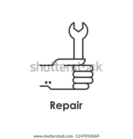 hand wrench, repair icon