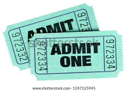 Two old green admit one tickets