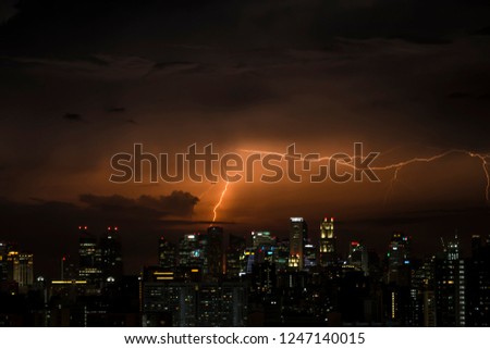 lightning striking a building in singapore