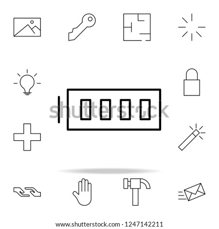full battery icon. Minimal Universal Theme icons universal set for web and mobile