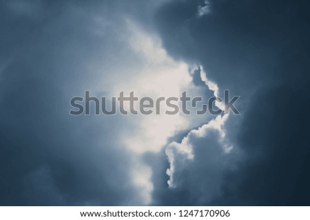 Blue Sky With White Clouds Background