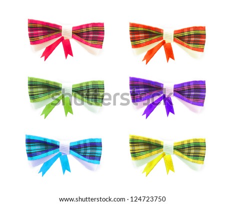 bow ribbon isolated on white background