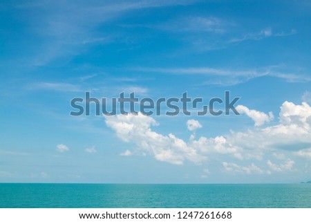 Blue Sky cloud and Sea