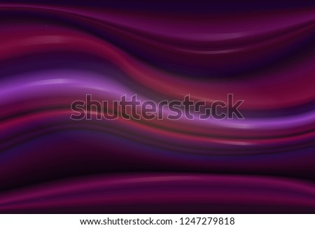 Abstract Purple Background.Liquid wave illustration of wavy folds of silk texture satin