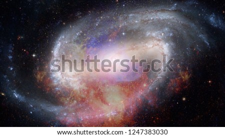 Nebula and galaxy in space. Universe with stars. Elements of this image furnished by NASA.