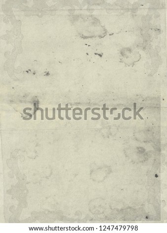 Old empty crumpled folded paper texture background