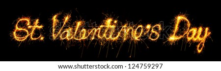 St. Valentine's Day sign sparkler
