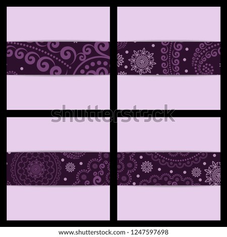 Set of sketched flower print in bright colors - background