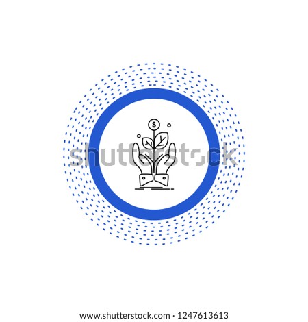 business, company, growth, plant, rise Line Icon. Vector isolated illustration
