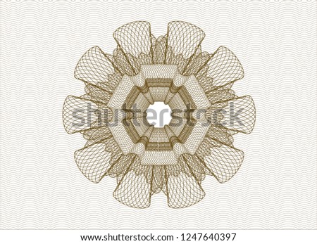 Brown abstract rosette