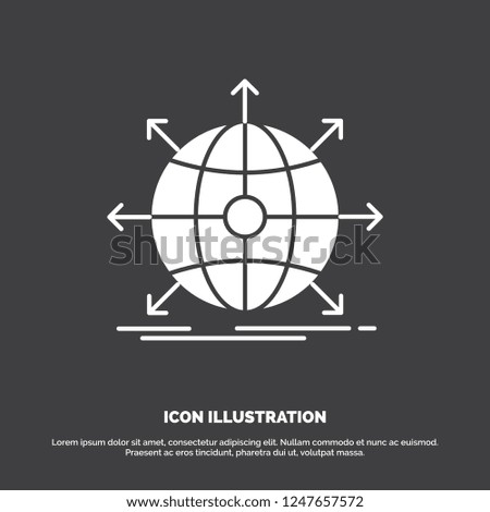business, global, international, network, web Icon. glyph vector symbol for UI and UX, website or mobile application