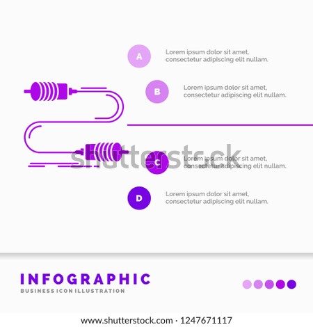 Buzz, communication, interaction, marketing, wire Infographics Template for Website and Presentation. GLyph Purple icon infographic style vector illustration.