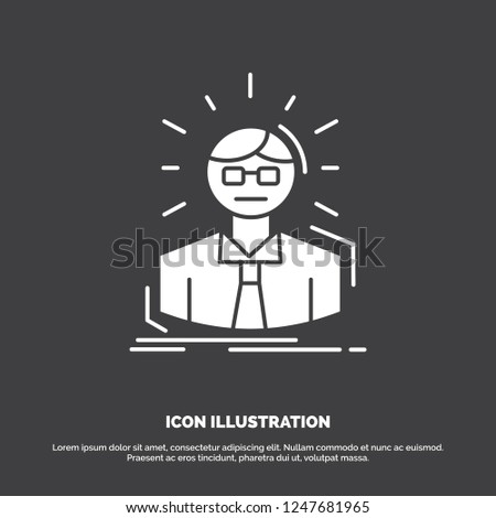 Manager, Employee, Doctor, Person, Business Man Icon. glyph vector symbol for UI and UX, website or mobile application