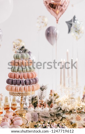 chic candy bar with balloons, Candy Bar Details, sweet table