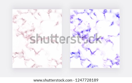 Red and blue marble texture. Abstract background for wallpaper, flyer, poster, card, invitations. Modern art.

