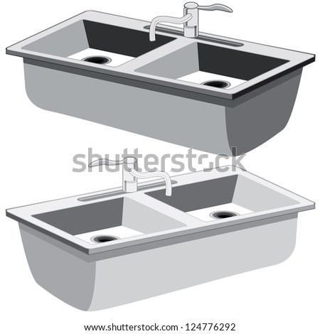An image of a 3d kitchen sink.