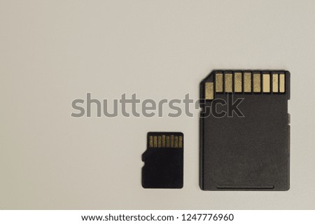 Memory cards isolated on white background. sd card. business concept. copy space