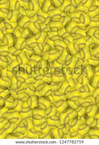 layers of bright yellow softball background